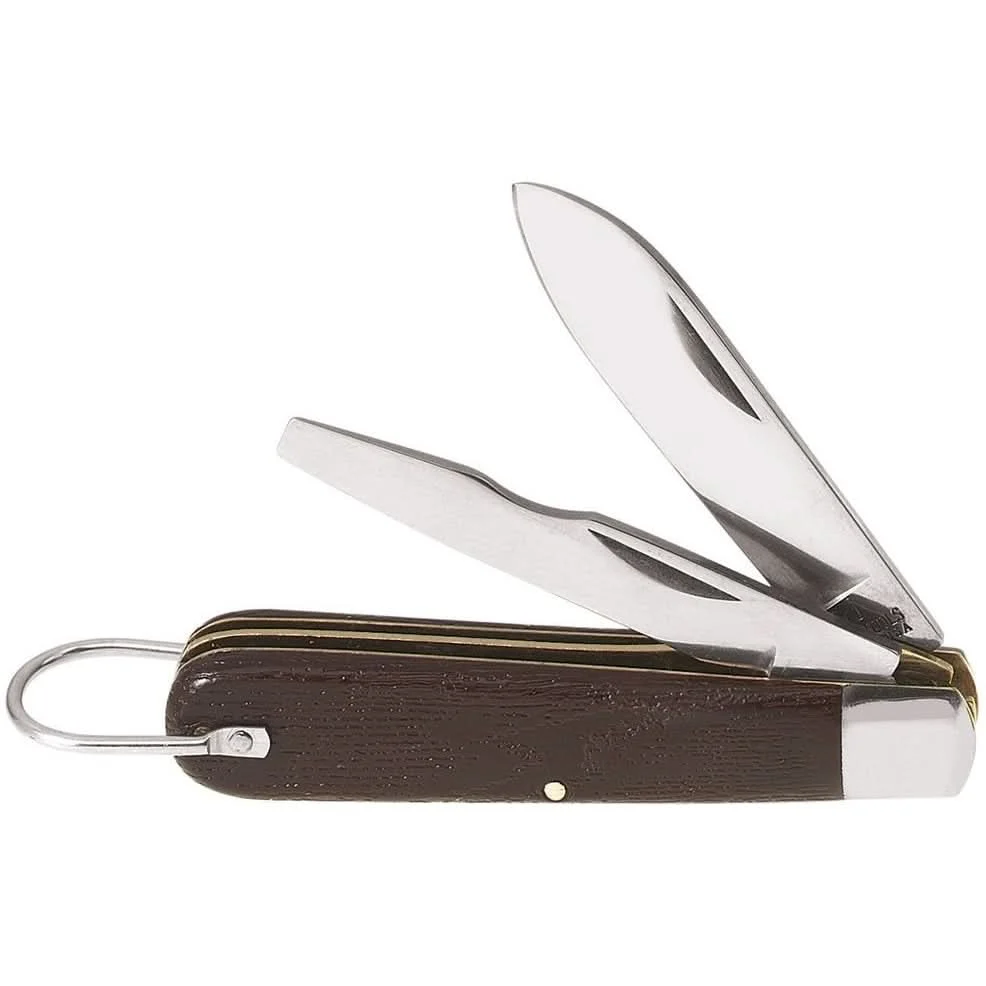 Klein 1550-2 2-Blade Pocket Knife Carbon Steel 2-1/2" Spearpoint And 2-1/2" Screwdriver-Tip Blades