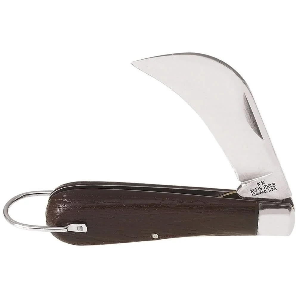 Klein 1550-4 Pocket Knife Carbon Steel 2-5/8" Sheepfoot Slitting Blade