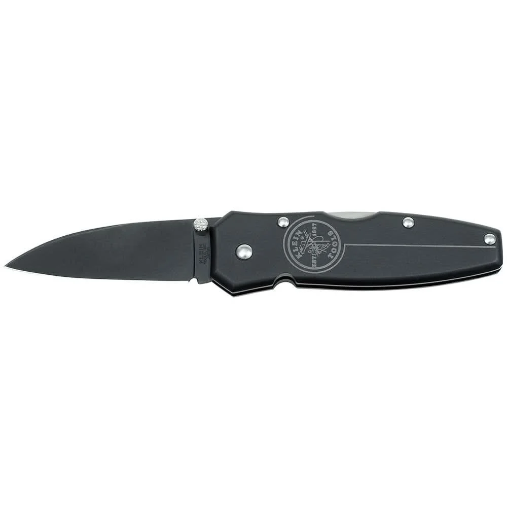 Klein 44000-Blk Black Lightweight Lockback Knife - 2-1/4'' (57 Mm) Drop Point Blade