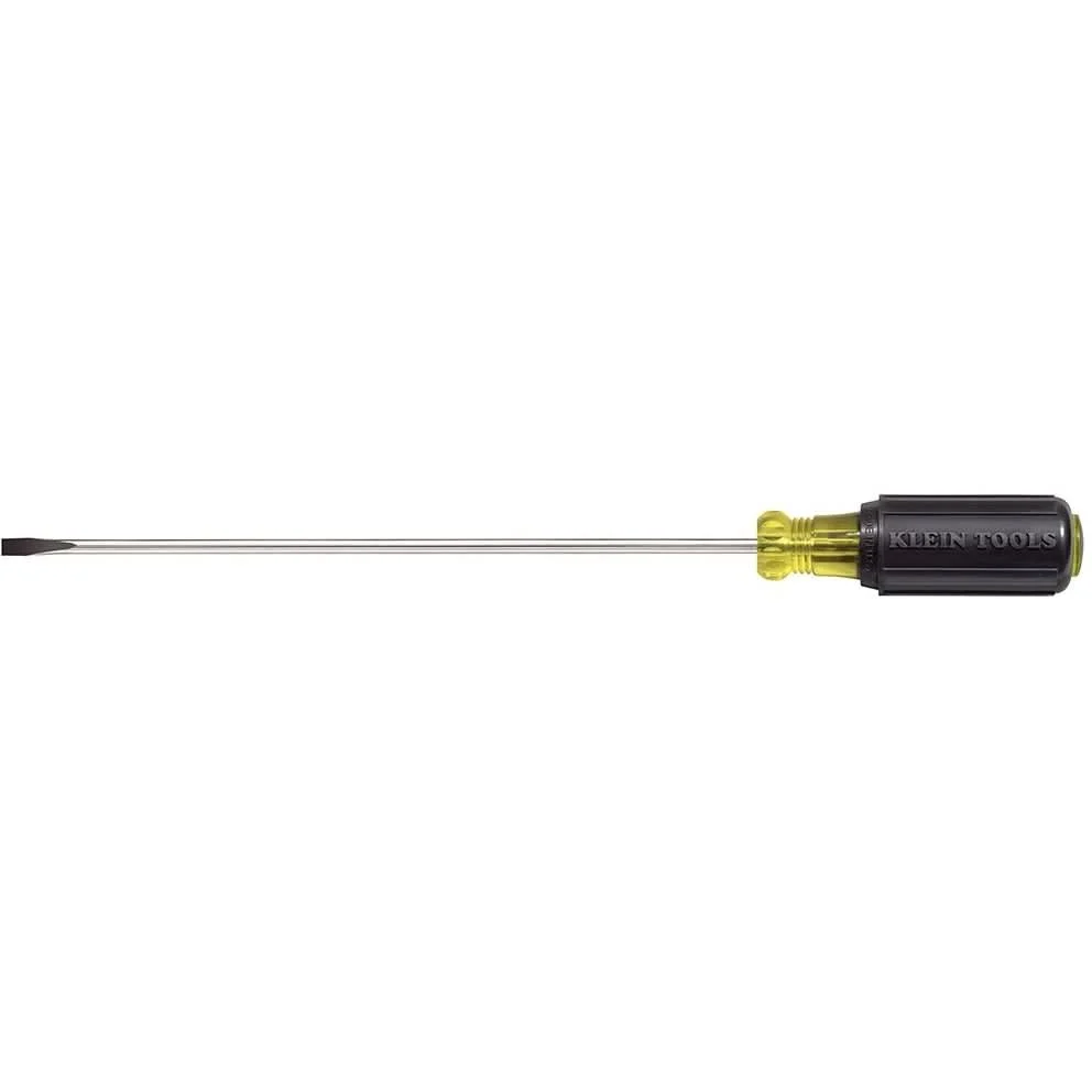 Klein 601-8 3/16" Cabinet-Tip Screwdriver 8" Round-Shank