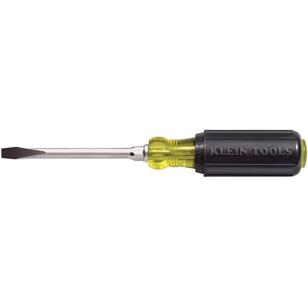 Klein 602-4 1/4" Keystone-Tip Screwdriver 4" Heavy-Duty Round-Shank