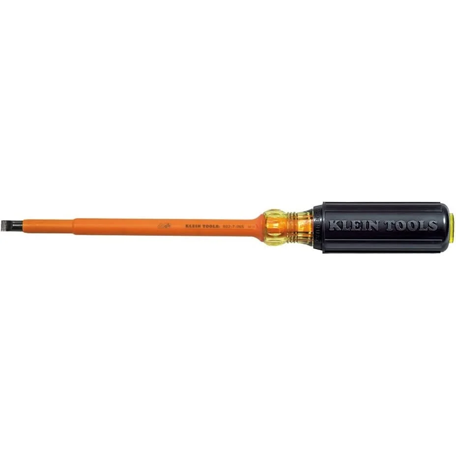 Klein 602-7-INS Insulated 5/16" Cabinet-Tip 7" Round-Shank Screwdriver