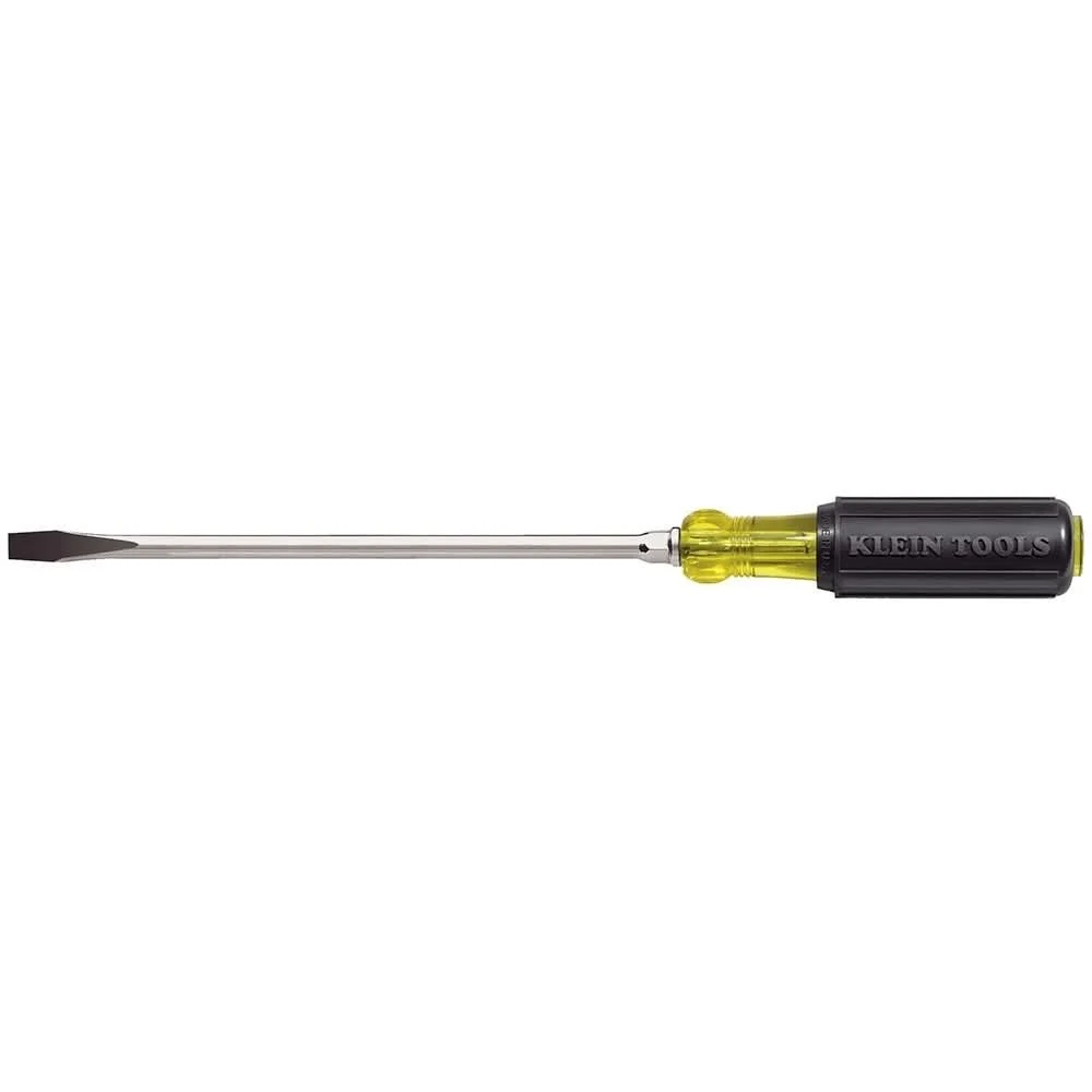 Klein 602-8 3/8" Keystone-Tip Screwdriver 8" Heavy-Duty Round-Shank