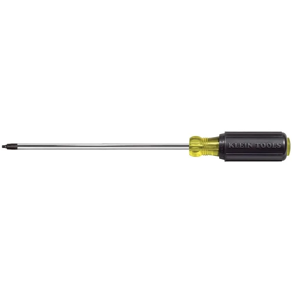 Klein 666 #2 Square-Recess Tip Screwdriver 8" Round-Shank