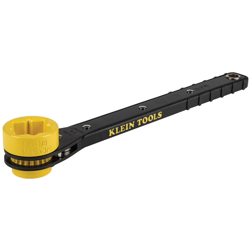 KLEIN TOOLS 4-IN-1 Lineman's Slim Ratcheting Wrench