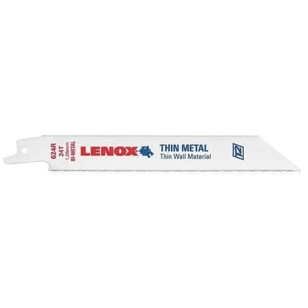Lenox 20496B624R B624R Metal-Cutting Reciprocating Saw Blades, 6-inch, 24 TPI, 25-Pack