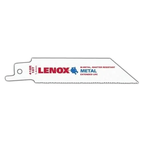 Lenox 20552418R 418R Metal-Cutting Reciprocating Saw Blades, 4-inch, 18 TPI, 5-Pack