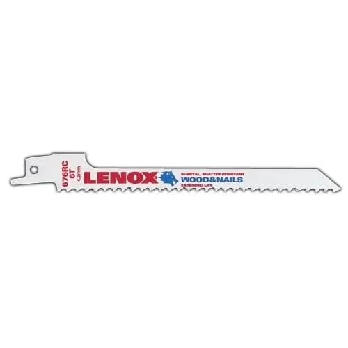 Lenox 20556676RC Wood Bi-Metal Reciprocating Saw Blades, 6-inch, 6 TPI, 25-Pack