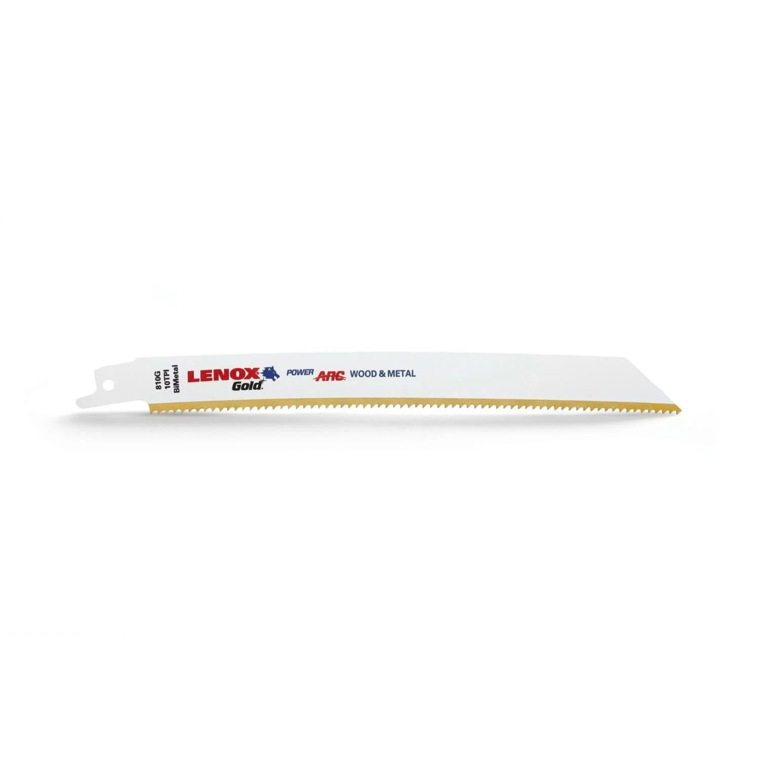 Lenox 21065810GR Gold 810GR Metal Reciprocating Saw Blades, 8-inch, 10 TPI, 5-Pack