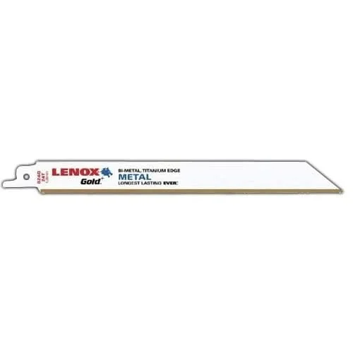 Lenox 21073824GR Gold 824GR Metal Reciprocating Saw Blades, 8-inch, 24 TPI, 5-Pack