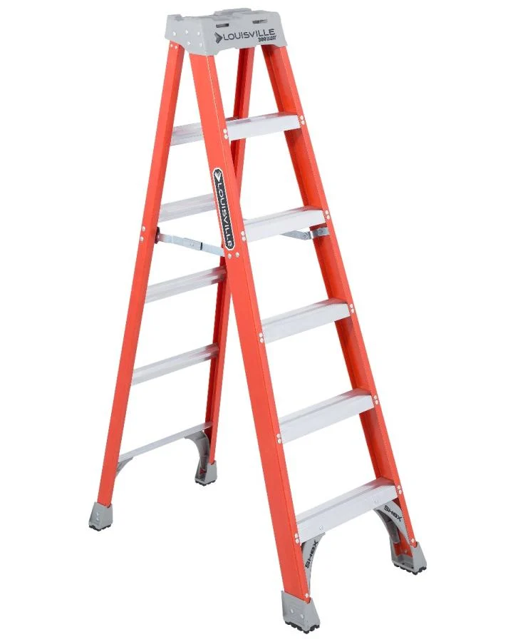 6 ft. Fiberglass Step Ladder with 300 lbs. Load Capacity Type IA Duty Rating