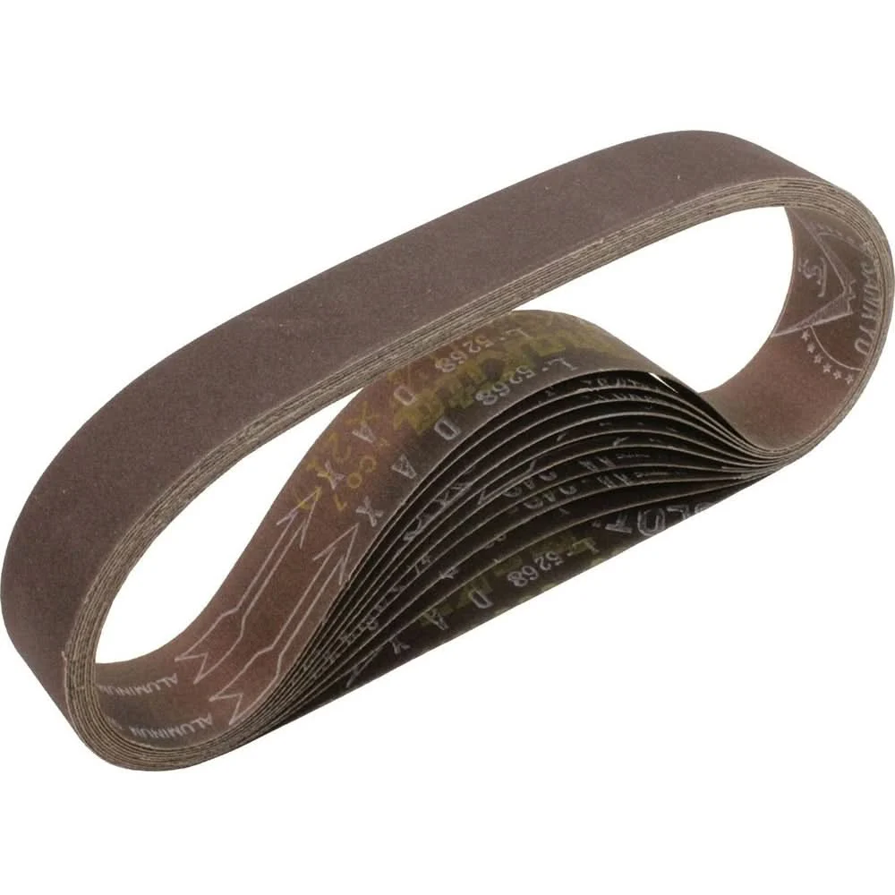 Makita 742336-A 1-1/8" x 21" Abrasive Belt, 180 Grit, 10/pk