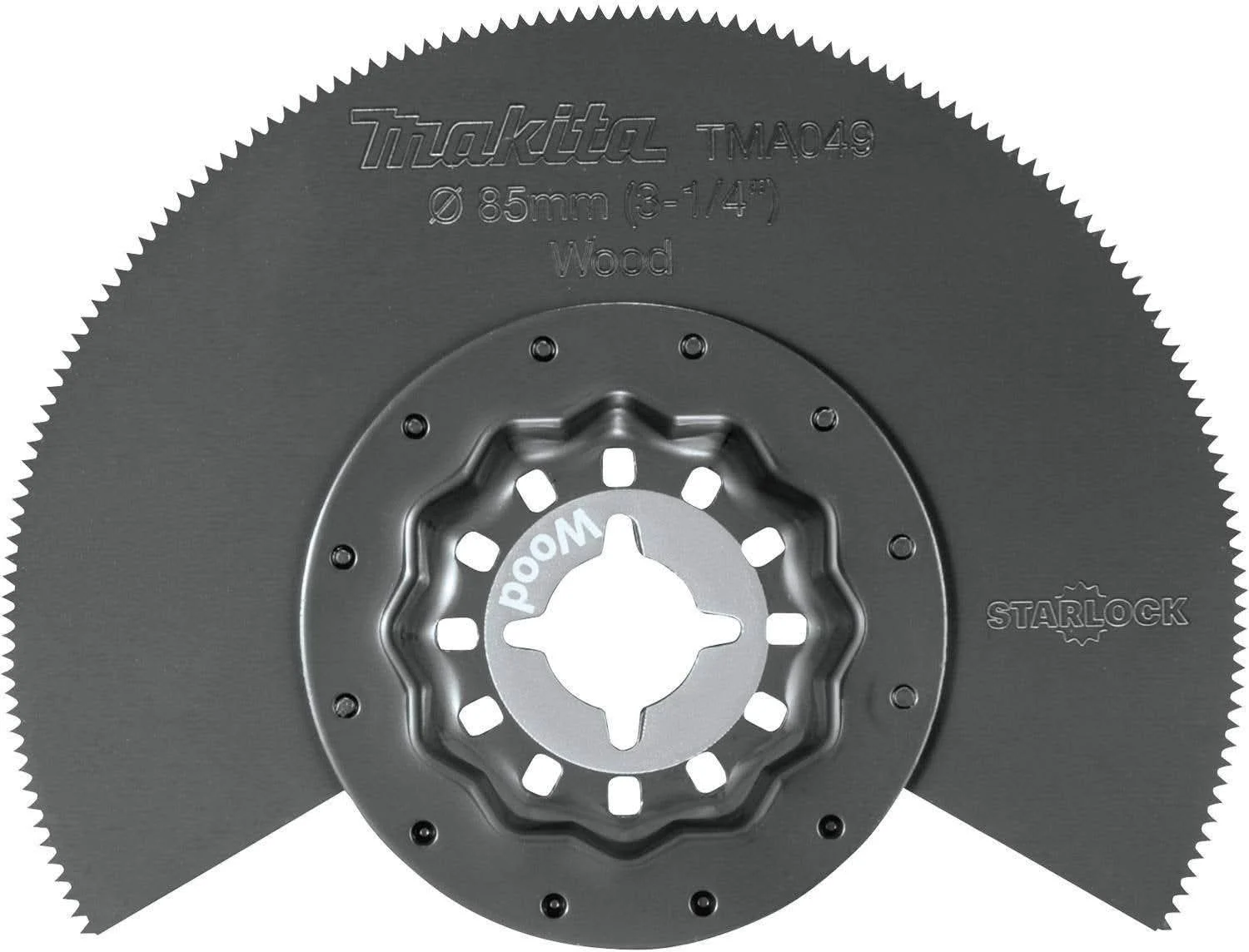 Makita B-67044 Starlock Oscillating Multi-Tool 3-1/4" High Carbon Steel Round Segmented Saw Blade