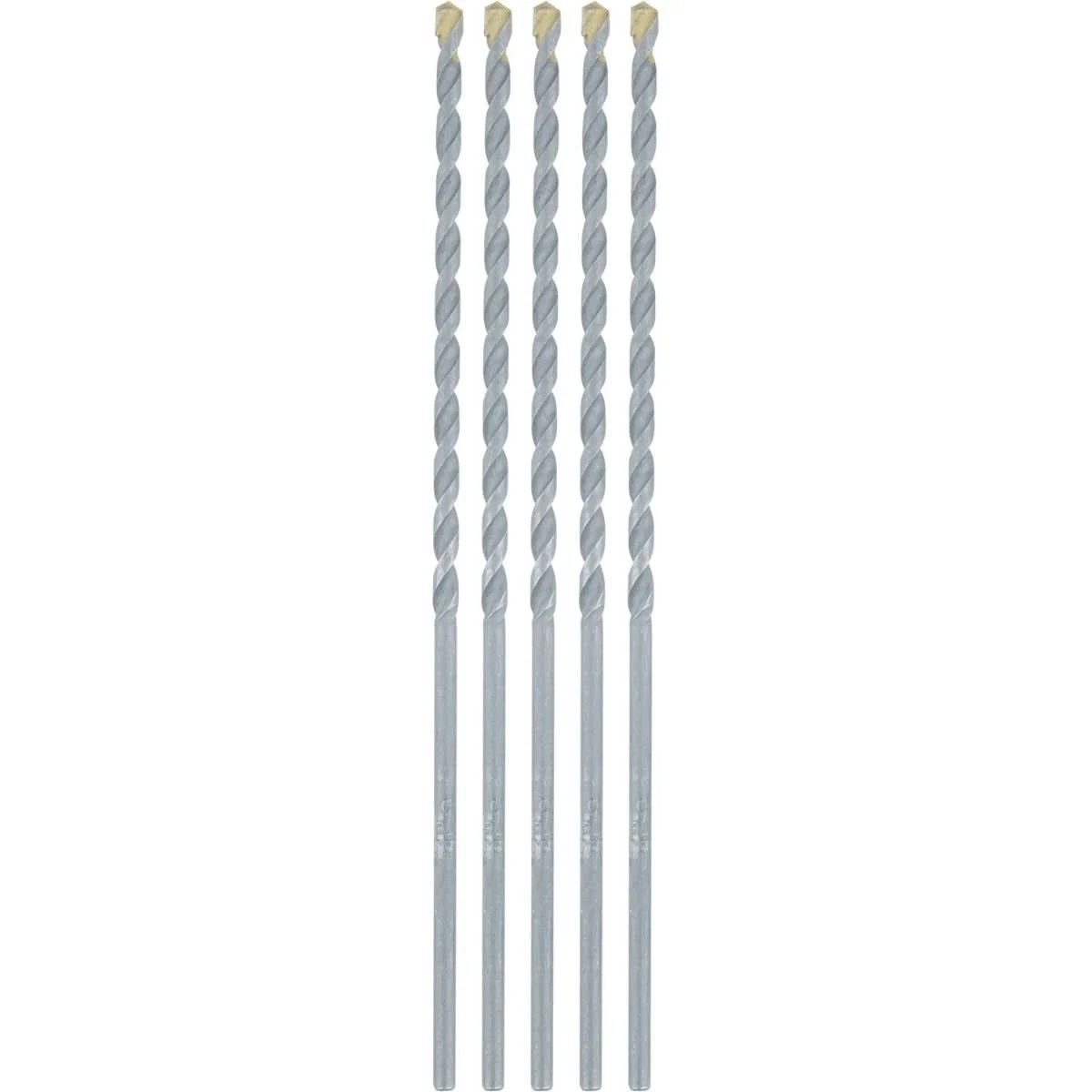 Makita E-10615 5/32" x 6" Carbide Tipped Percussion Masonry Hammer Drill Bits, 5/pk
