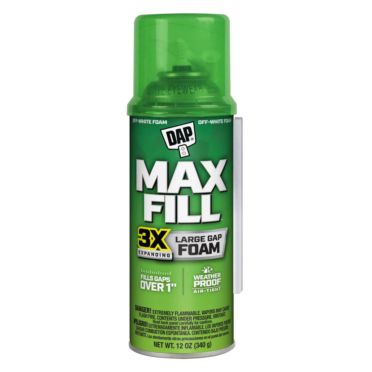 DAP Touch'n Foam Max Fill Triple Expanding Foam Sealant, Off White, 12 oz Can