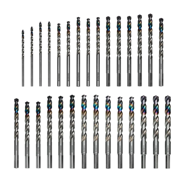 Metal Demon™ Drill Bits Set with Thermos for Mild, Hardened and Stainless Steels (29-pc)