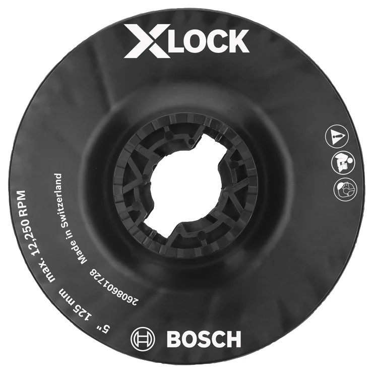 Bosch MGX0500 X-Lock 5-inch Backing Pad with X-Lock Clip, Medium
