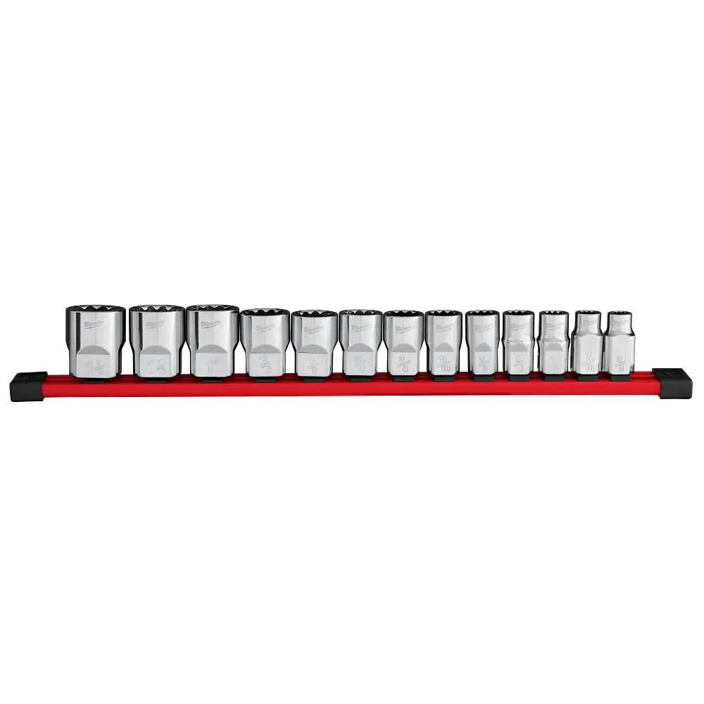 13pc 1/2” Drive 12-Point SAE Socket Set