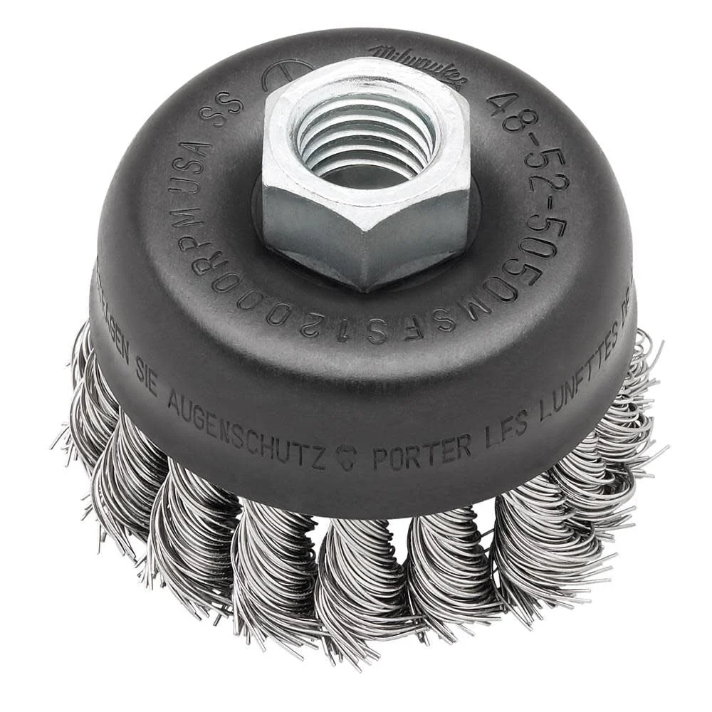 3" Knot Wire Cup Brush - Stainless Steel