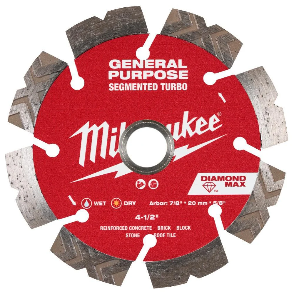 4-1/2" DIAMOND MAX™ Segmented Turbo, General Purpose Diamond Blade