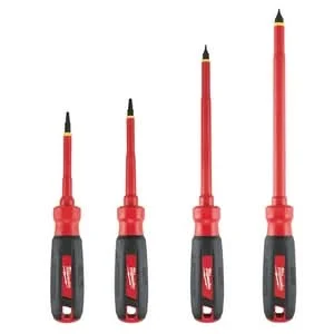 Milwaukee 48-22-2205 4-Piece 1000V Insulated Screwdriver Set with Sqaure Recess