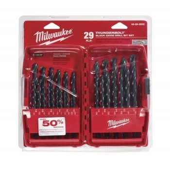 Milwaukee 48-89-2802 29-Piece Thunderbolt Black Oxide Drill Bit Set