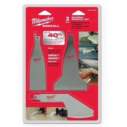 Milwaukee 49-22-5403 3-Piece Material Removal Recip Blade Set