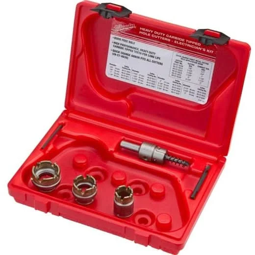 Milwaukee 49-22-8300 5-Piece Electrician's Sheet Metal Carbide Cutter Kit