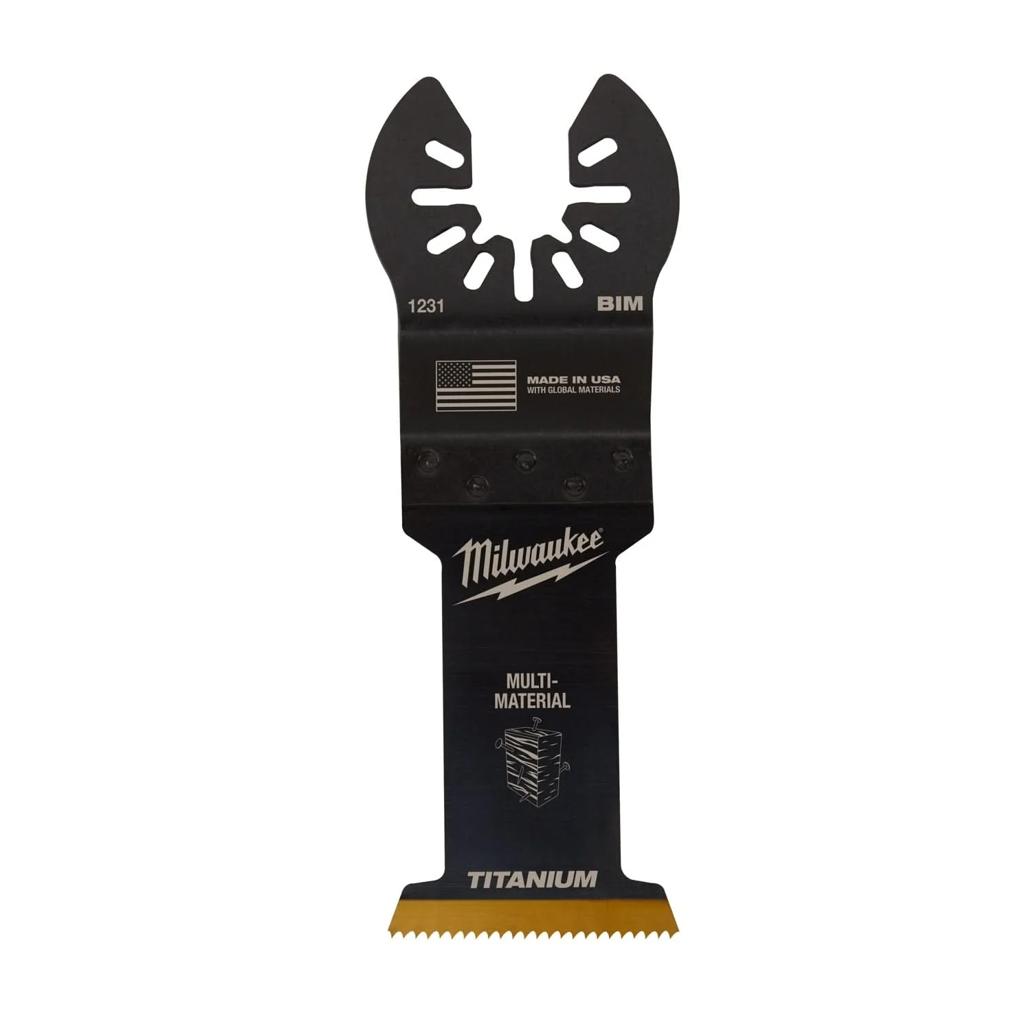Milwaukee 49-25-1231 Open-Lok 1-3/8-Inch Titanium Enhanced Bi-Metal Multi-Material Blade, 1-Pack