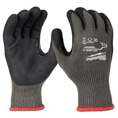 Large Gray Level 5 Cut Resistant Nitrile Dipped Gloves