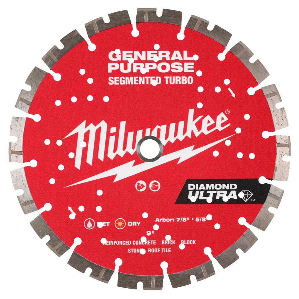 9" DIAMOND ULTRA™ Segmented Turbo, General Purpose Diamond Blade