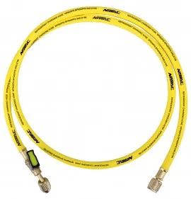 NAVAC NH5Y 5' Yellow Refrigerant Hose with ¼" SAE, 45°