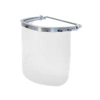 Face Shield Bracket - For Cap-Style Hardhat - Silver Lightweight Aluminum