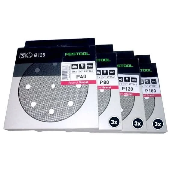 Festool Granat 100-Disc Pro Pack for 5" Sanders (125mm)