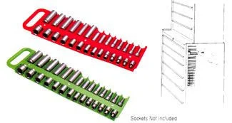 3/8 in Magnetic Socket Holder Tray (RED)