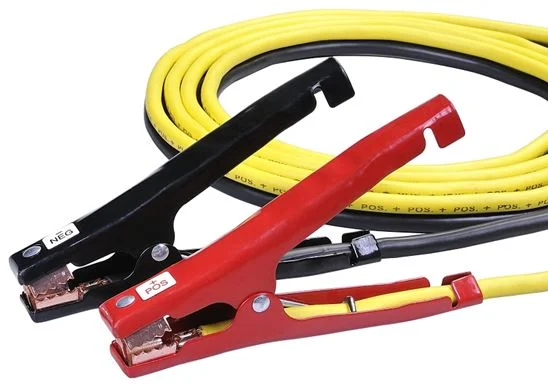 ProSource Booster Cable, 8 AWG Wire, 4-Conductor, Clamp, Stranded, Yellow/Black Sheath