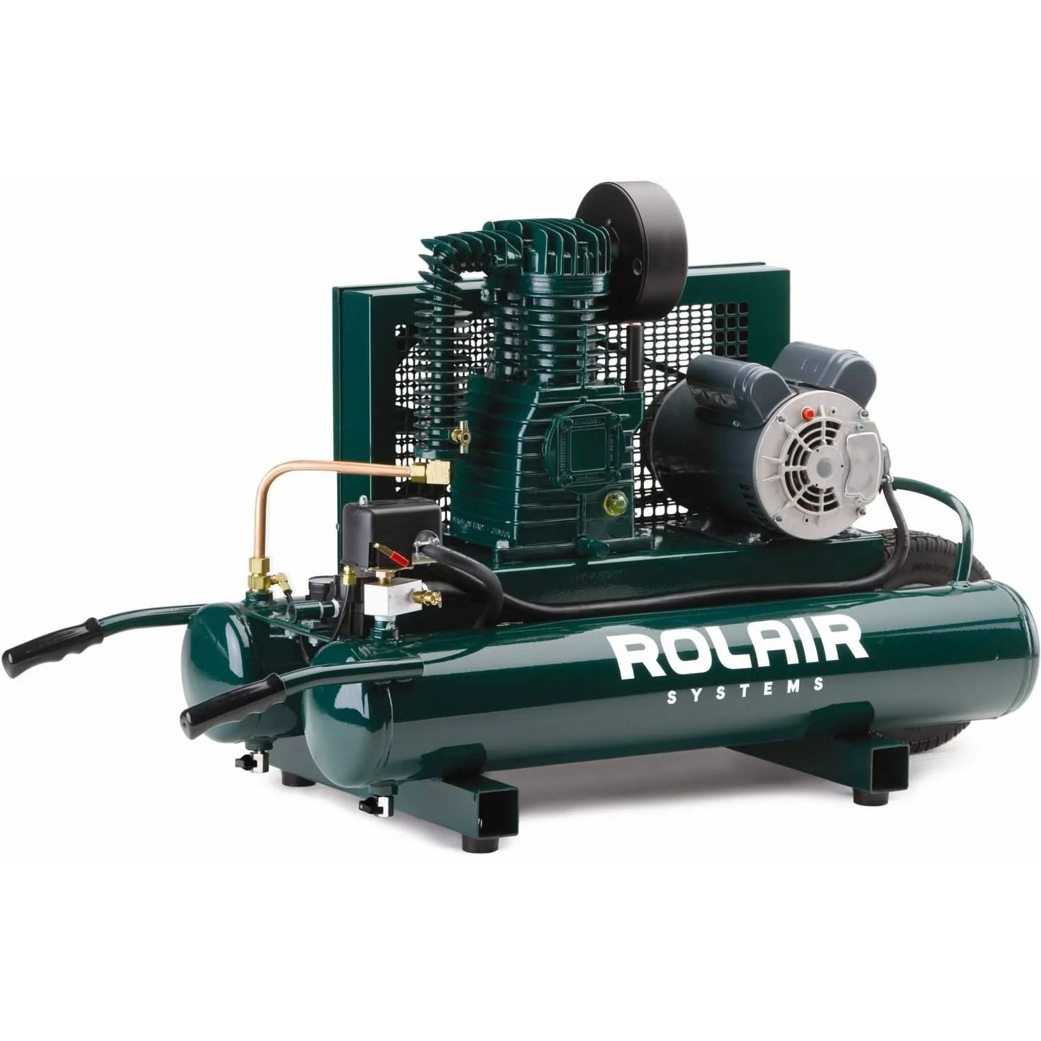 Rolair 5715K17-0001 Twin Tank, 9 Gallon, Electric Belt Drive Compressor