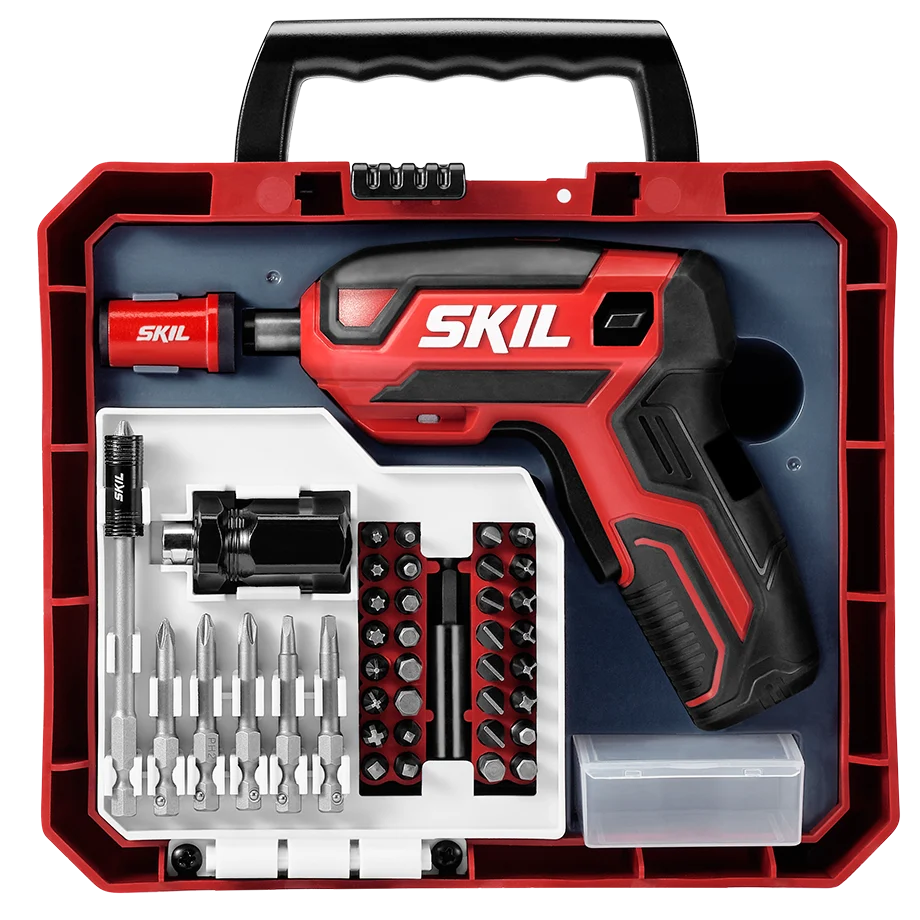 Rechargeable 4V Screwdriver with 42 PC Bit Kit