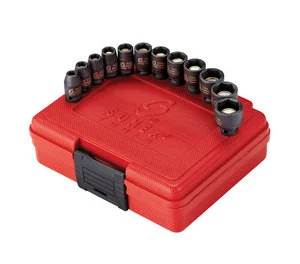 12 Piece 1/4- Drive Metric Magnetic Impact Socket Set