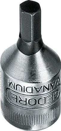 1/4" Gedore Red 28mm Long Pin Socket Insert for 6 mm Hexagonal Socket Screws [2 Pieces]