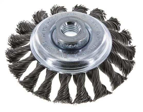 Bevel Brush Braided 100X12 mm ( M14X2) Steel Wire