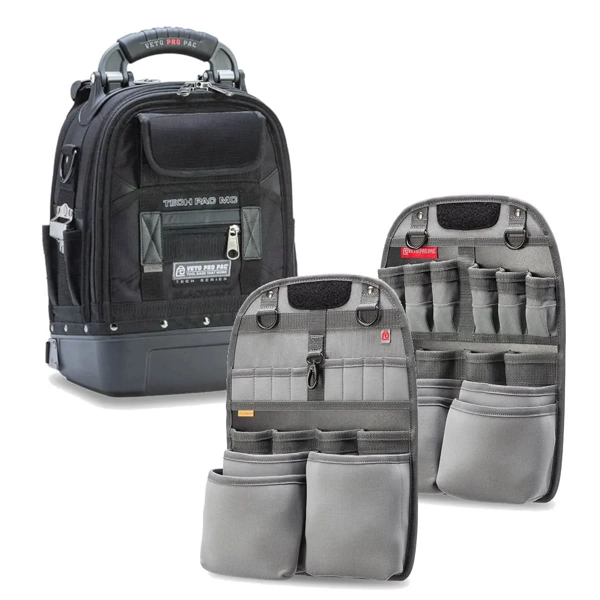 Veto Pro Pac Tech Pac Blackout Build-out Large Sized Customizeable Service Tech Tool Bag Set
