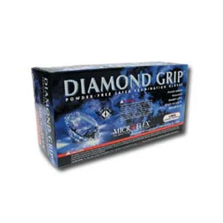 Large Diamond Grip, Powder Free, Natural Latex, Textured, Gloves 100 Per Box
