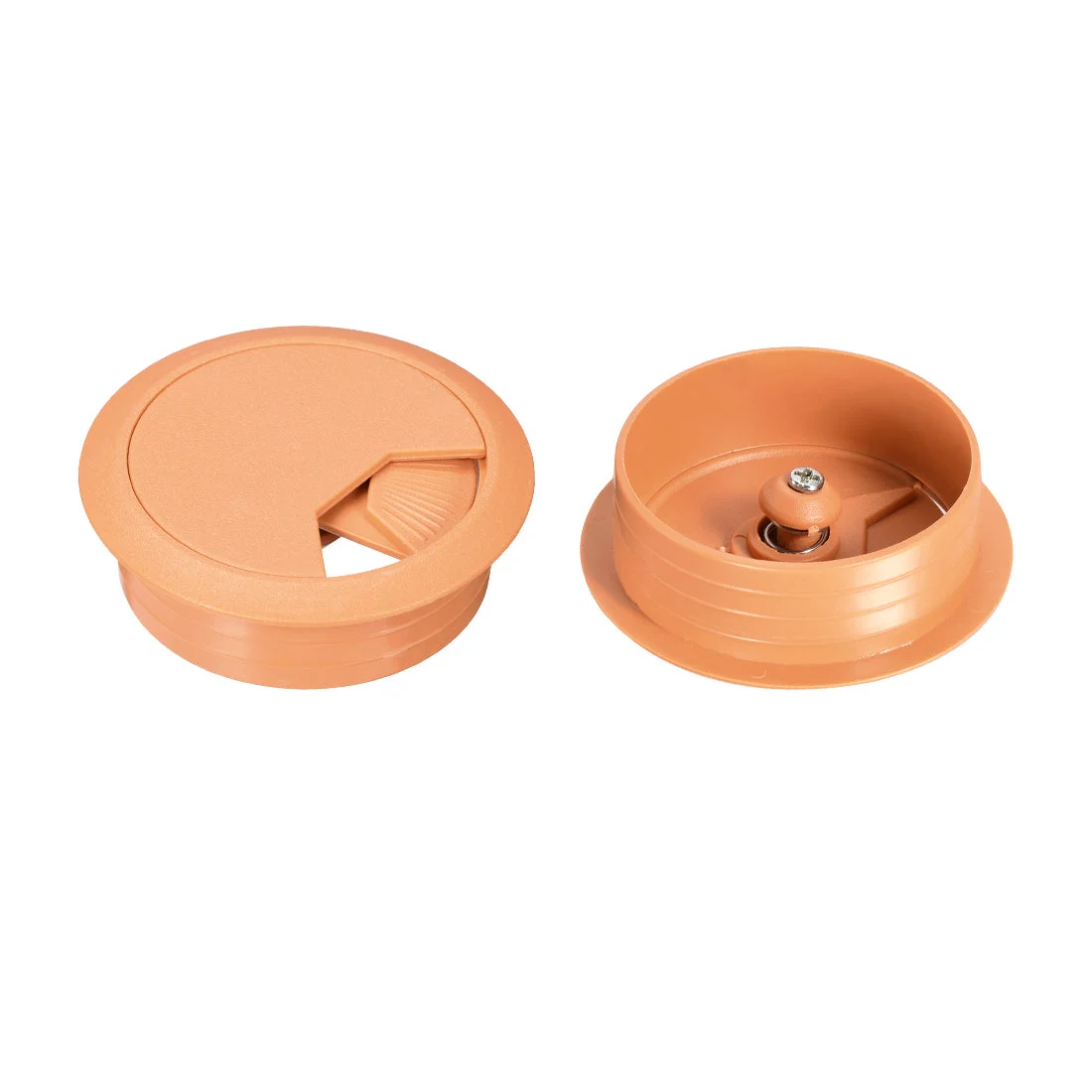 Cable Hole Cover 2" Plastic Desk Grommet for Wire Organizer 10Pcs (Orange)