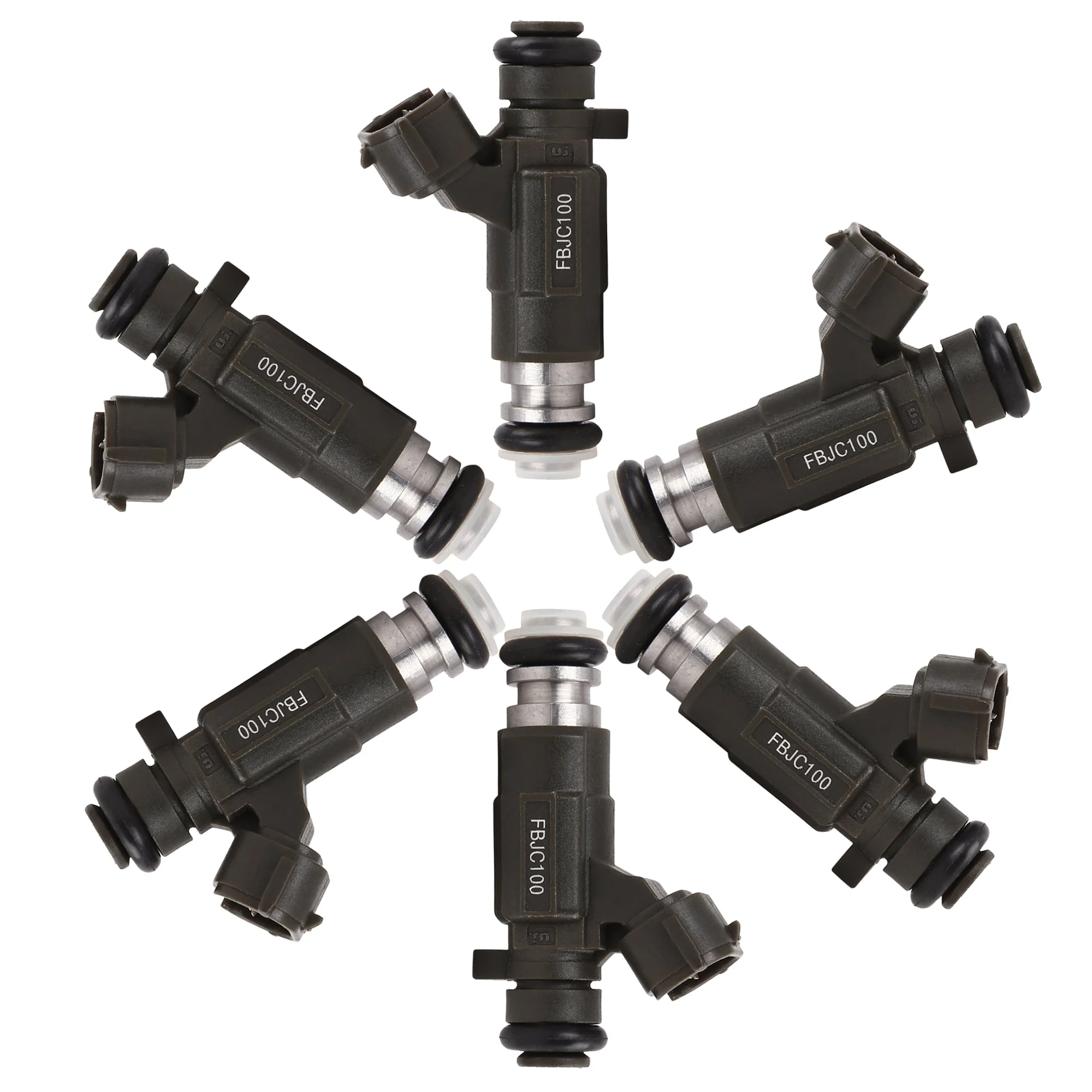 FBJC100 842-12240 6pcs Fuel Injector Flow Match Replacement for Nissan 350Z 3.5L Base VQ35DE 2003-2005