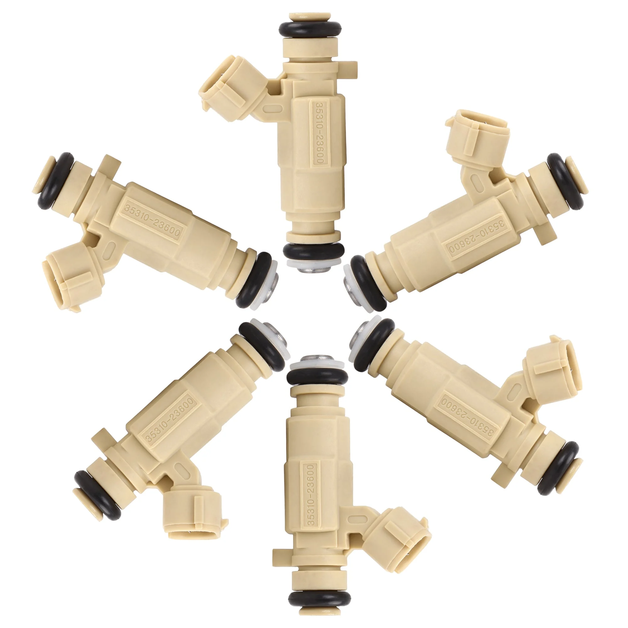 6pcs 35310-23600 Fuel Injector for Hyundai Santa Fe 07-09 Tucson 05-09 Elantra 01-08 Tiburon 03-08 for Kia Optima Rondo 07-10 Soul Sportage 10 Spectra Spectra5 04-07 2.0L 2.7L