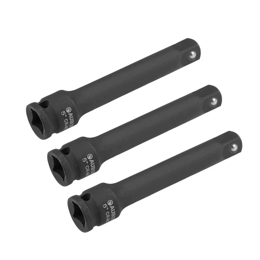 Uxcell 3 Pcs 1/2-Inch Drive by 5-Inch Impact Extension Bar, High Carbon Steel