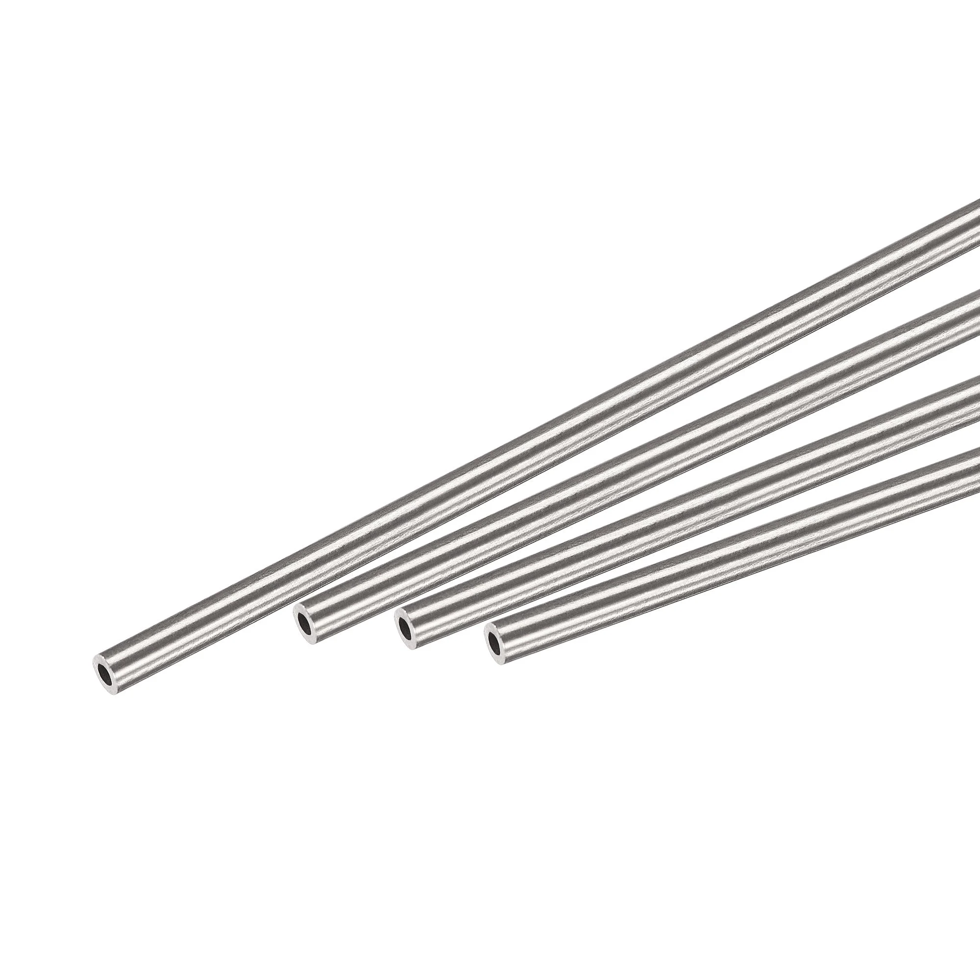 4Pcs 304 Stainless Steel Round Tube 2mm OD 0.5mm Wall Thickness 300mm Length