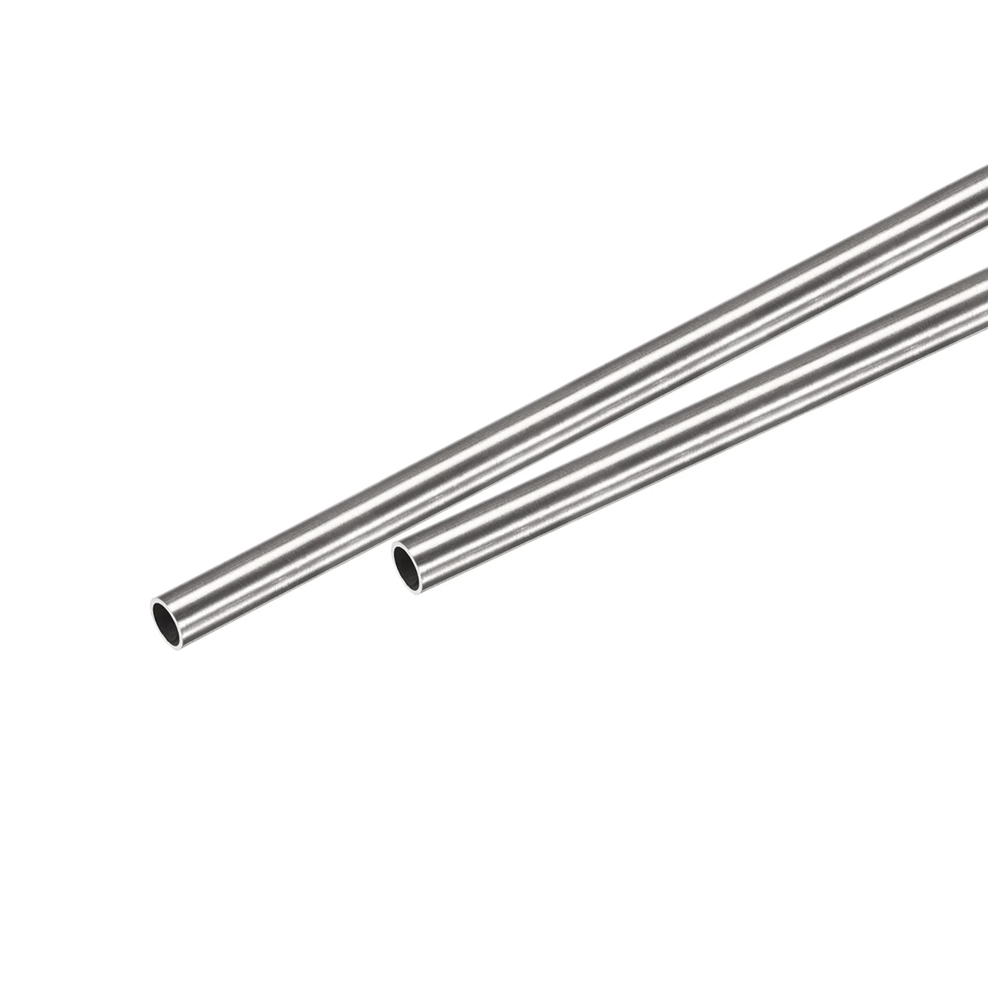 304 Stainless Steel Round Tube 5mm OD 0.5mm Wall Thickness 300mm Length 2 Pcs