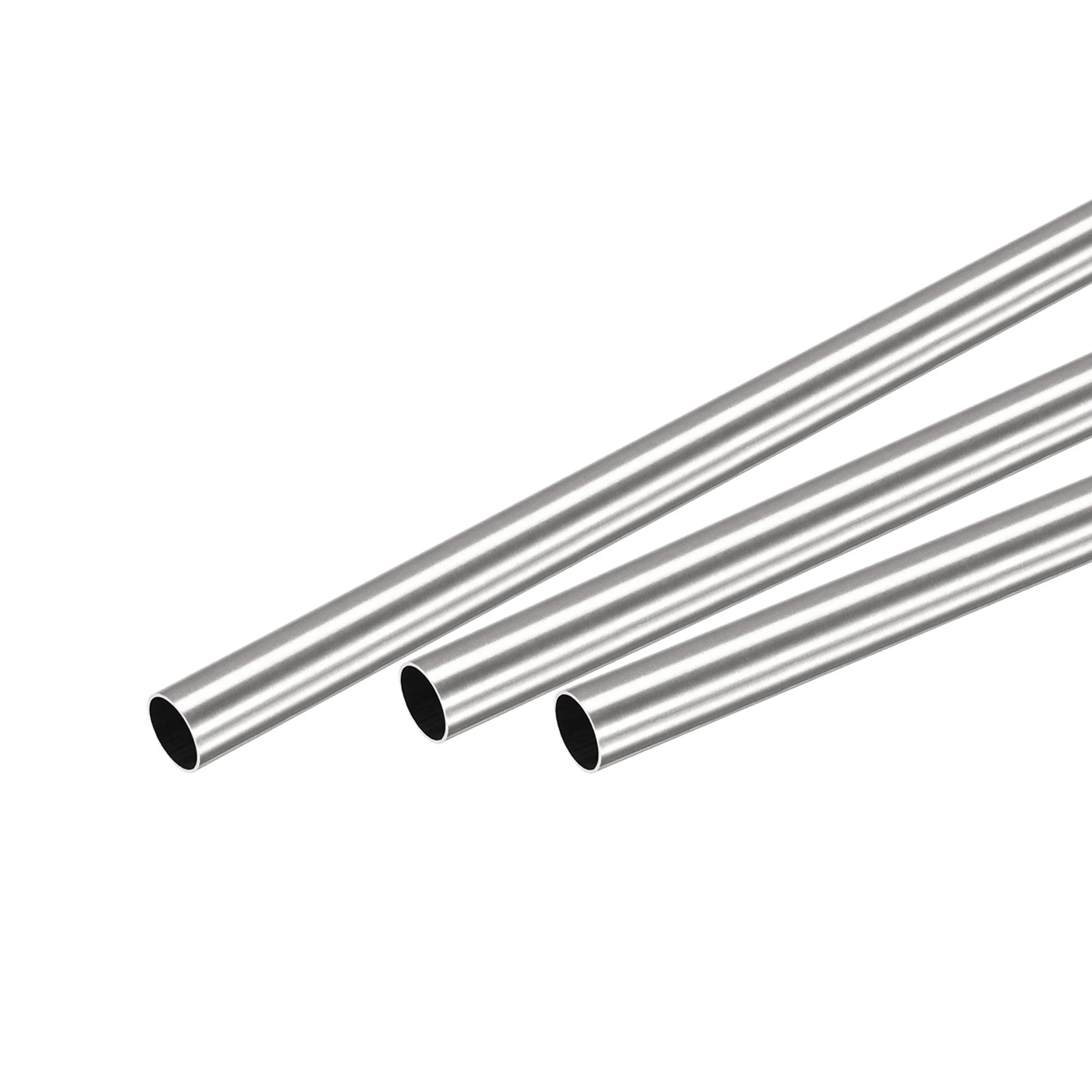 304 Stainless Steel Round Tube 8mm OD 0.5mm Wall Thickness 300mm Length 3 Pcs